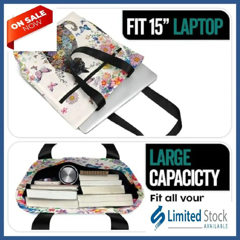 Waterproof Tote Bag with Multiple Pockets for Work and Travel - Picture 4 of 8